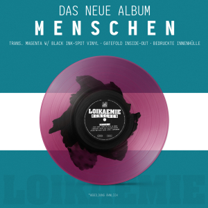 LP Menschen - Magenta transp. w/ Black Fettfleck Vinyl