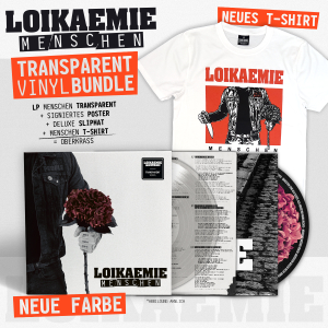 LP Menschen - Transparent Vinyl BUNDLE T-Shirt white L